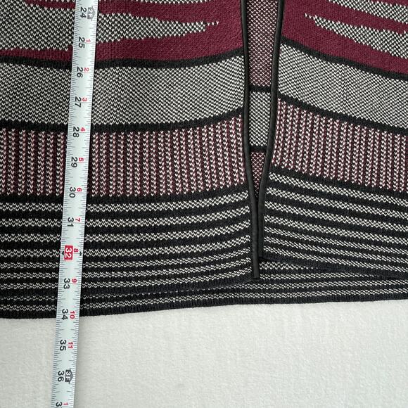 Margaret O'Leary Sweater Women M Aztec Knit Open Front Cardigan Long Duster - Picture 10 of 10